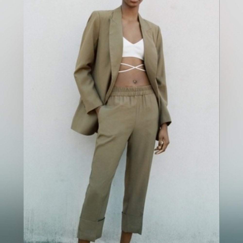 NWT Zara Blazer Olive Green